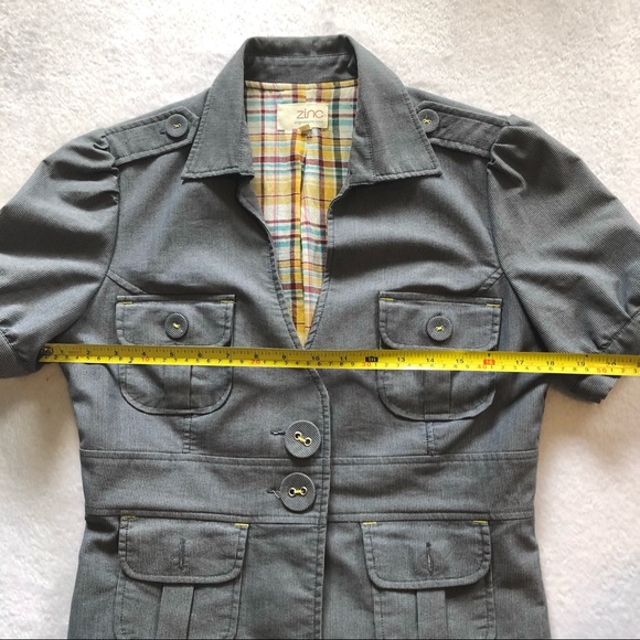 Zinc Grey Button Vest with Pockets - Picture 3 of 4